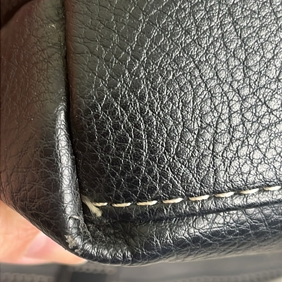 BOC vegan leather multiple pockets Black Gray shoulder tote Bag - Picture 10 of 17